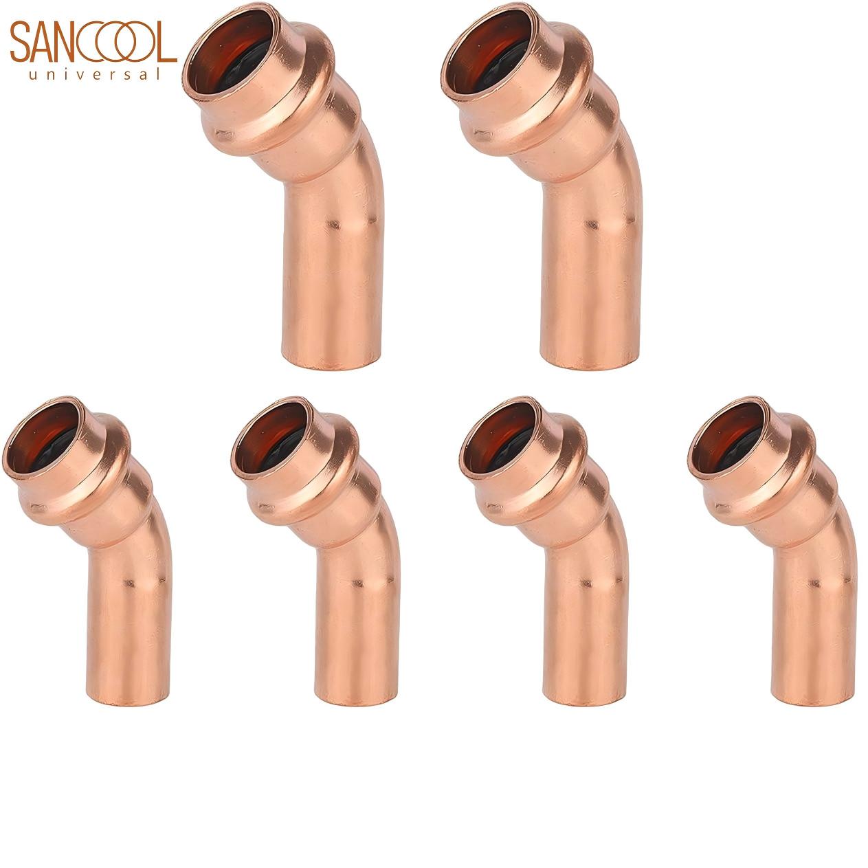 XUMAI Copper Press Street Elbow(45 Degree) | FTG x Press Pressure Fittings for Copper Tube Connection - Image 2